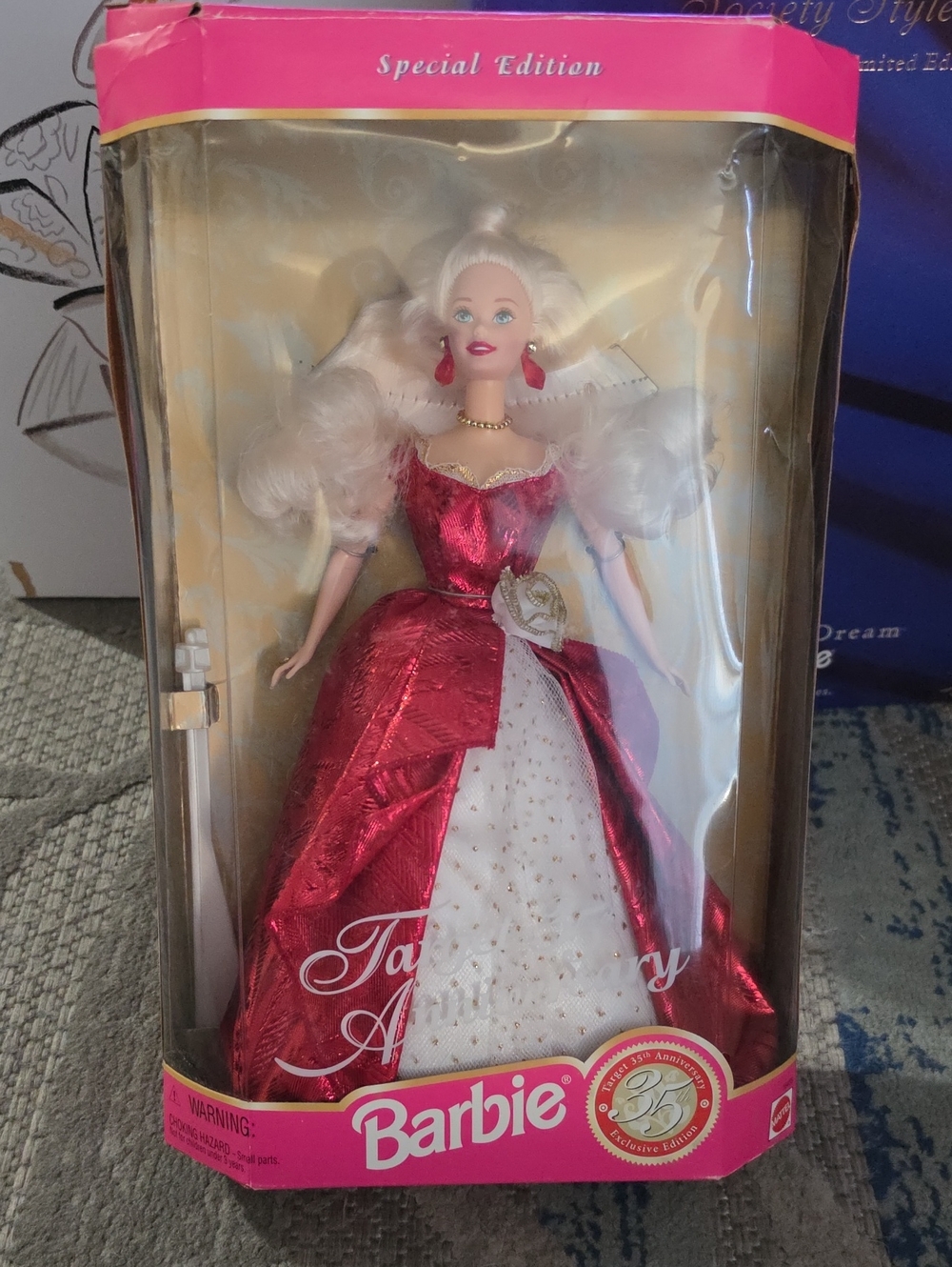 Barbie Special Edition Pink and White Holiday Gown Doll